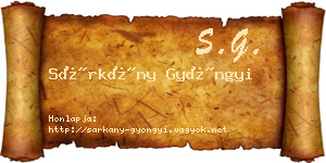 Sárkány Gyöngyi névjegykártya