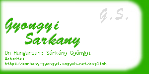 gyongyi sarkany business card
